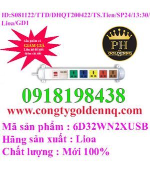 Ổ cắm điện LiOA 6D32WN2XUSB