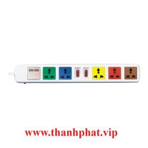 Ổ cắm điện Lioa 6D32WNUSB 3m