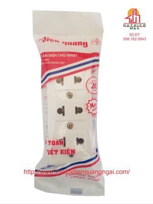 Ổ cắm Điện Quang ĐQ 004A-02 ( 3 lỗ không dây )