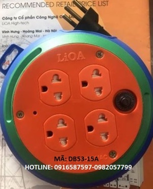 Ổ cắm điện quay tay 3 ổ Lioa DB53-10A