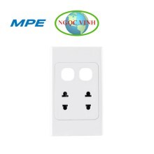 Ổ cắm đôi 2 chấu, 2 lỗ 16A MPE A20US2XXN
