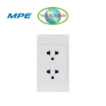Ổ cắm đôi 3 chấu đế liền MPE A20UES2N