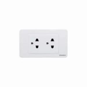 Ổ cắm đôi 3 chấu Sino S18AUE2