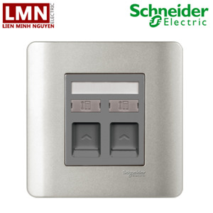 Ổ cắm đôi điện thoại Zencelo Schneider E8432RJS4-SA-G19