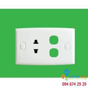 Ổ cắm đơn 2 chấu 16A + 2 lỗ MPE A30USXX