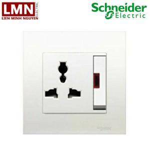 Ổ cắm đơn 3 chấu đa năng có công tắc Schneider KB113LSN