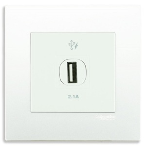 Ổ cắm đơn sạc USB Schneider KB31USB