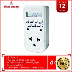 Ổ cắm hẹn giờ Điện Quang ĐQ ESK DT10 W 13