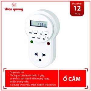 Ổ cắm hẹn giờ Điện Quang ĐQ ESK DT12 W 13