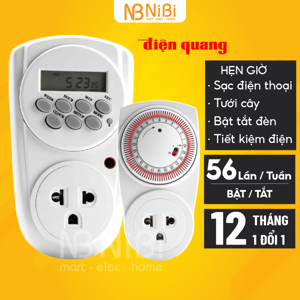 Ổ cắm hẹn giờ Điện Quang ĐQ ESK DT08 W 13