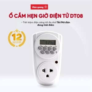 Ổ cắm hẹn giờ Điện Quang ĐQ ESK DT08 W 13