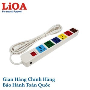 Ổ cắm kéo dài đa năng công tắc 2 cực Lioa 6DN2.33N