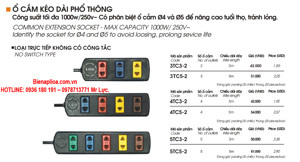 Ổ cắm kéo dài Lioa 4TC3-2