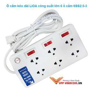 Ổ cắm kéo dài Lioa 6SS2.5-3