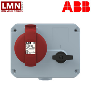 Ổ cắm + khóa liên động ngang ABB 316MHS6