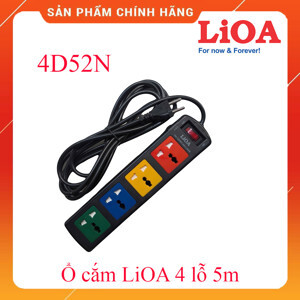 Ổ cắm Lioa 4D có nắp che dây 5mx2 4D52N