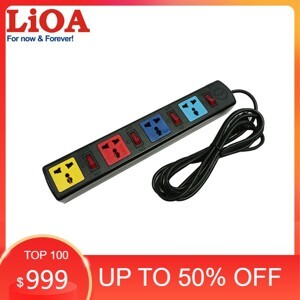 Ổ cắm Lioa 4D ON-OF có nắp che dây 3mx2trắng 4DOF32WN