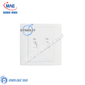 Ổ cắm mạng 2 mô-đun RJ45 Cat 5e Hager WXET2RJ5