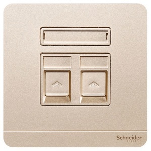 Ổ cắm mạng cat5e đôi Schneider E8332RJS5_WD_G19