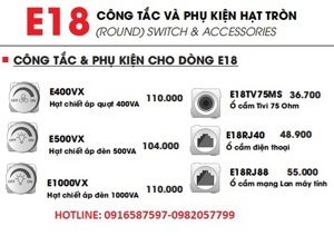 Ổ cắm tivi 75 Ohm loại tròn LIOA E18TV75MS