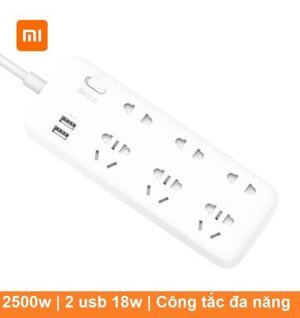 Ổ cắm xiaomi mi power strip 6 cổng 3 usb