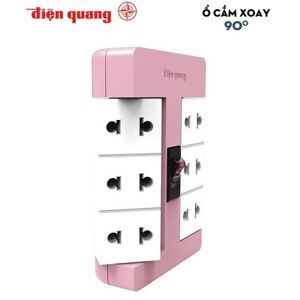 Ổ cắm xoay 90º Điện Quang ĐQ ESK RT 6PW