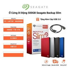 Ổ cứng cắm ngoài Seagate Slim - 500GB, USB 3.0