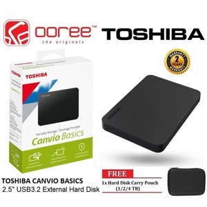 Ổ cứng cắm ngoài Toshiba Canvio Basic - 1TB, USB 3.0