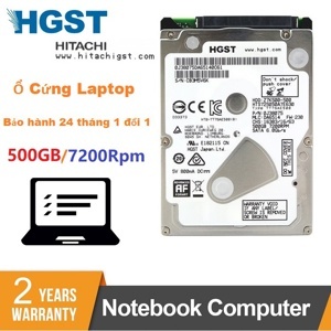 Ổ cứng laptop Hitachi-HGST TRAVELSTAR 500GB,Sata 3Gb/s, 7200rpm,8Mb Cache, 2.5"