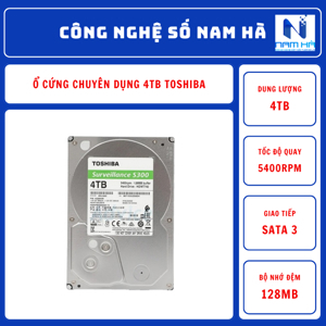 Ổ cứng chuyên dụng 4TB TOSHIBA HDWT740UZSVA