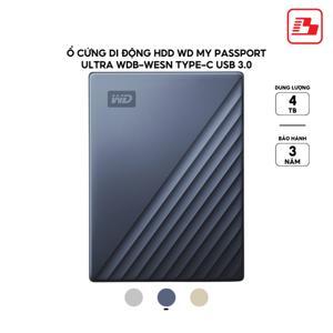 Ổ cứng di động HDD Western Digital My Passport Ultra 4TB WDBFTM0040BBL-WESN