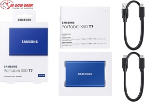 Ổ Cứng Di Động SAMSUNG T7 500GB SSD USB 3.2 Gen 2 Indigo Blue (MU-PC500H/WW)