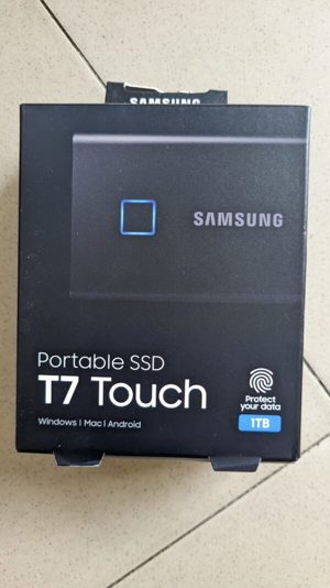 Ổ Cứng Di Động SAMSUNG T7 Touch 1TB SSD USB 3.2 Gen 2 Silver (MU-PC1T0S/WW)