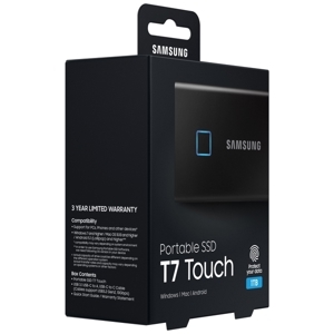 Ổ Cứng Di Động SAMSUNG T7 Touch 1TB SSD USB 3.2 Gen 2 Silver (MU-PC1T0S/WW)