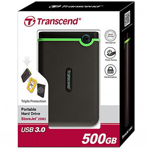 Ổ cứng di dộng Transcend Storejet M3S 500GB USB 3.0 TS500GSJ25M3S