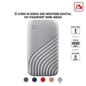 Ổ cứng di động Western DigitalMy Passport SSD 2TB Silver WDBAGF0020BSL-WESN