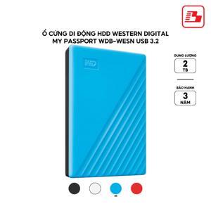 Ổ cứng gắn ngoài 2TB 2.5 inch WD My Passport WDBYVG0020BBL-WESN USB 3.2 màu xanh