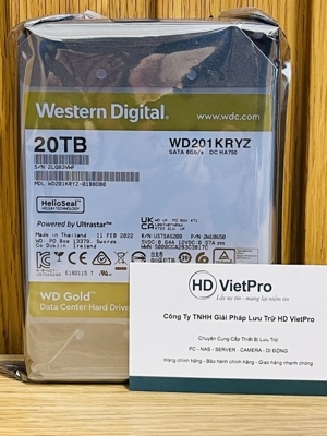 Ổ cứng HDD WD GOLD 20TB WD201KRYZ