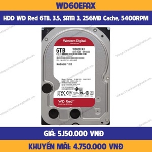 Ổ cứng HDD WD Red 6TB WD60EFAX