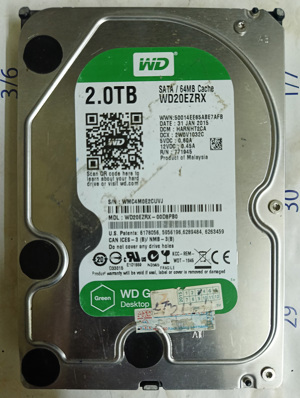 Ổ cứng HDD Western Digital Green 2TB WD20EZRX