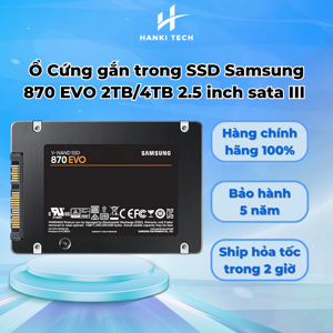 Ổ cứng SSD 2TB Samsung 870 EVO (MZ-77E2T0BW)