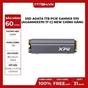 Ổ cứng SSD 1TB Adata XPG S70 M.2 NVMe PCle Gen4x4 (AGAMMIXS70-1T-C)