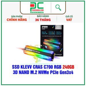 Ổ cứng SSD Klevv CRAS C700 RGB 240GB M2 NVME Gen3x4 K240GM2SP0-C7R