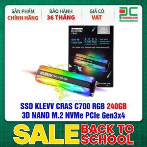 Ổ cứng SSD Klevv CRAS C700 RGB 240GB M2 NVME Gen3x4 K240GM2SP0-C7R