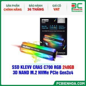 Ổ cứng SSD Klevv CRAS C700 RGB 240GB M2 NVME Gen3x4 K240GM2SP0-C7R