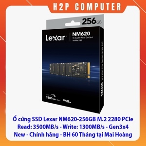 Ổ cứng SSD Lexar NM620 M.2 2280 PCIe NVMe Gen3 x4 256GB