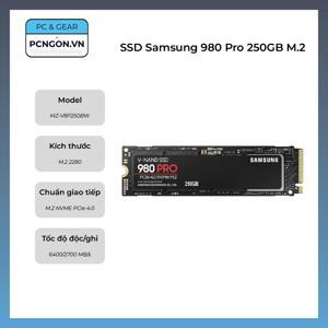 Ổ cứng SSD SamSung 980 PRO 250GB M.2 NVMe MZ-V8P250BW