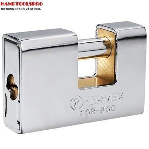 Ổ khoá cầu ngang thân Inox chống cắt 80mm Hermex COR-80Q