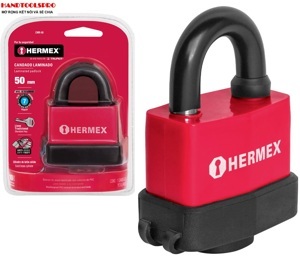 Ổ khóa treo thép bọc nhựa chống cắt 50mm Hermex CMR-50