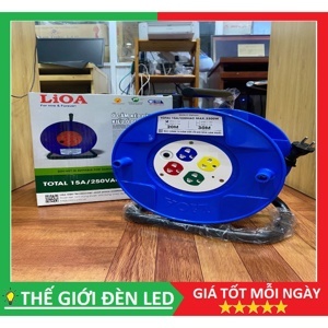 Ổ Lioa Rulô to dây 50mx2 15A-QT50-2-15A